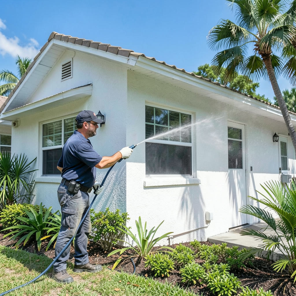 Pressure washing by Groundworks in Mims, Florida