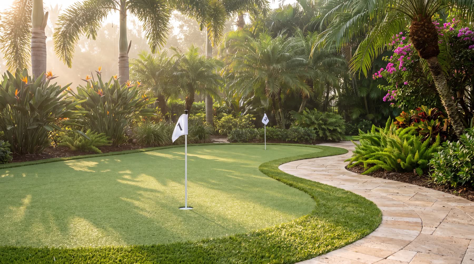 Artificial turf lawn installed by Groundworks in Brevard County