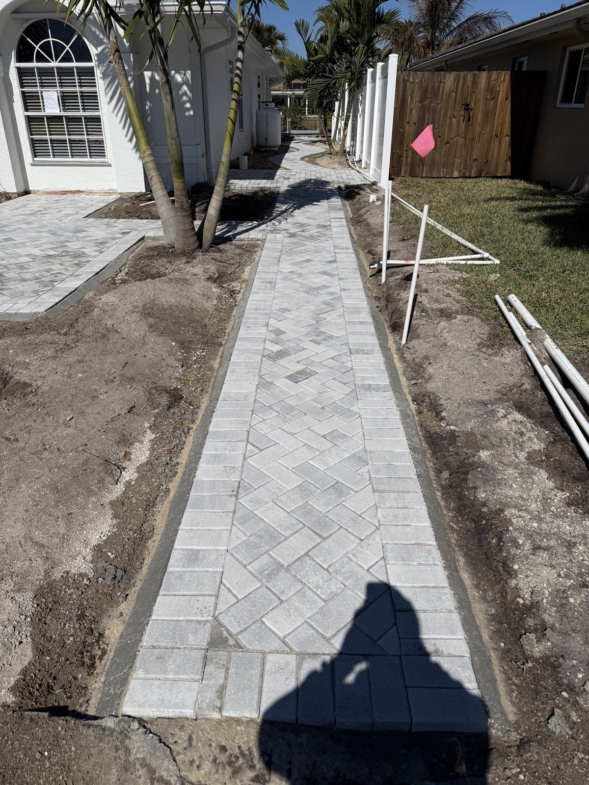 Completed paver and turf installation by Groundworks, Brevard County