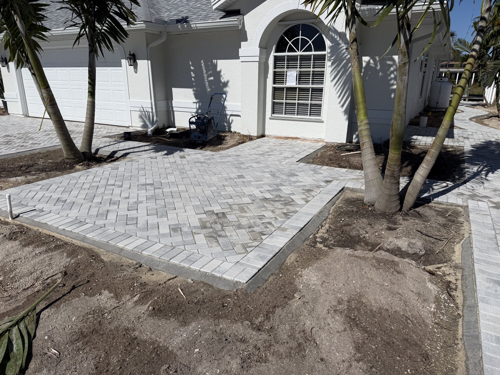 Completed paver and turf installation by Groundworks, Brevard County