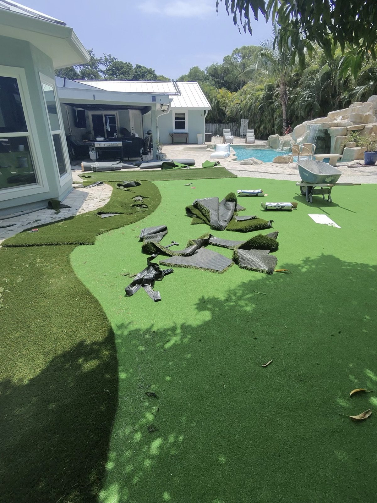 Completed paver and turf installation by Groundworks, Brevard County