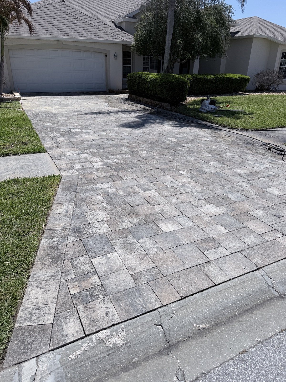 Completed paver and turf installation by Groundworks, Brevard County
