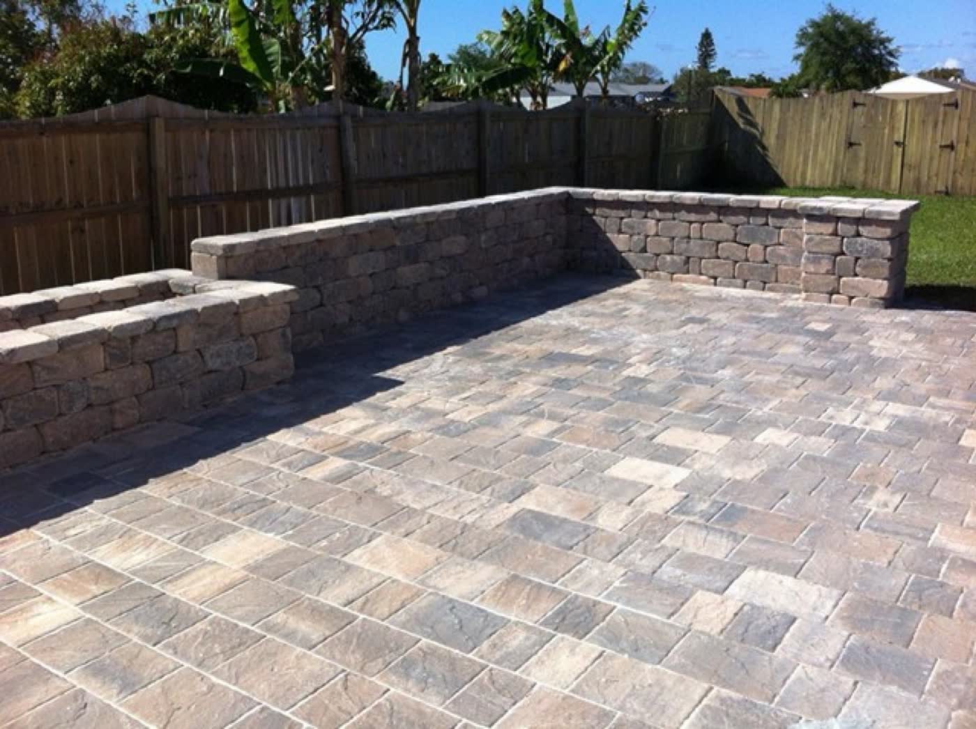 Completed paver and turf installation by Groundworks, Brevard County