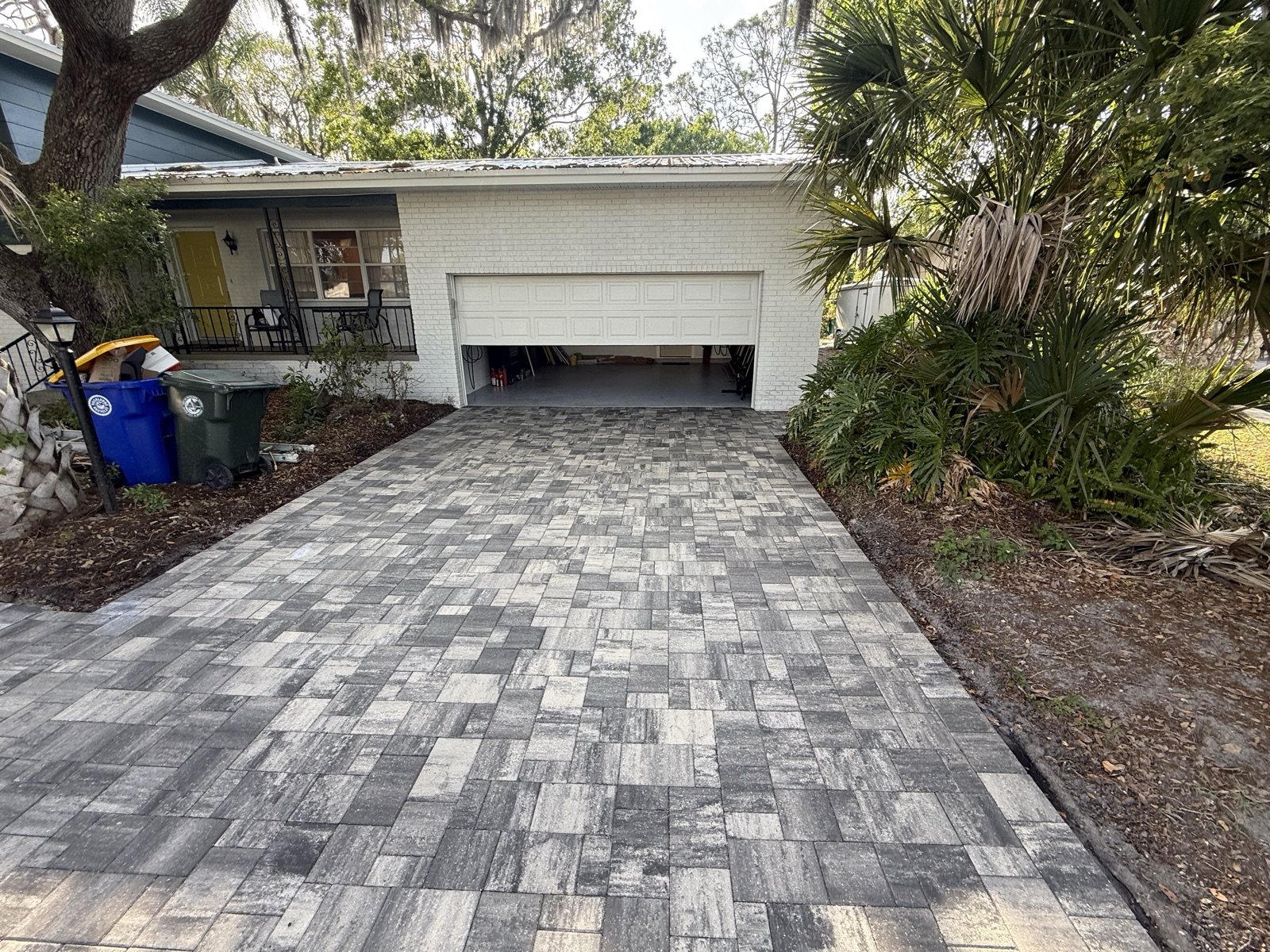 Completed paver and turf installation by Groundworks, Brevard County