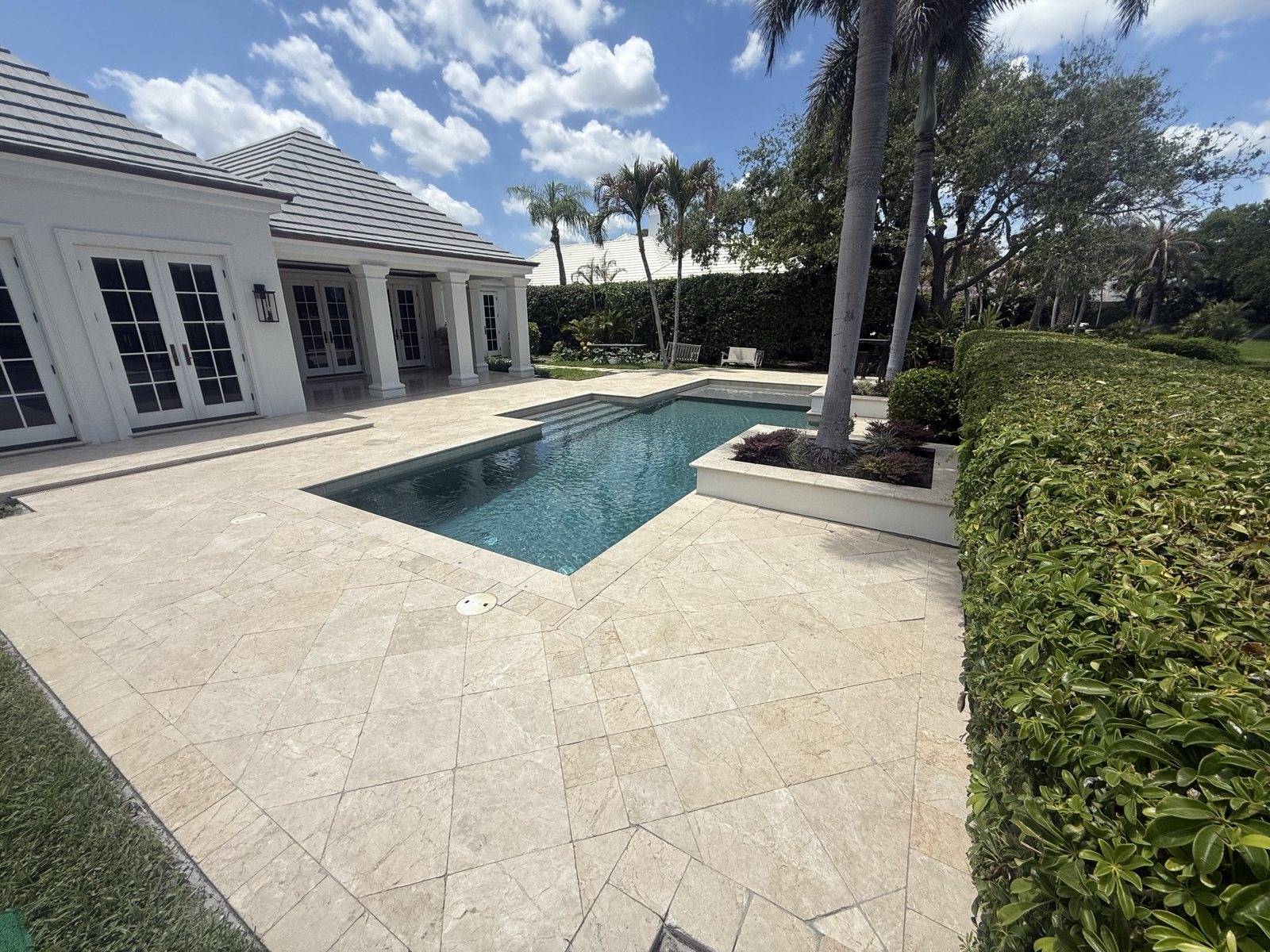 Completed paver and turf installation by Groundworks, Brevard County