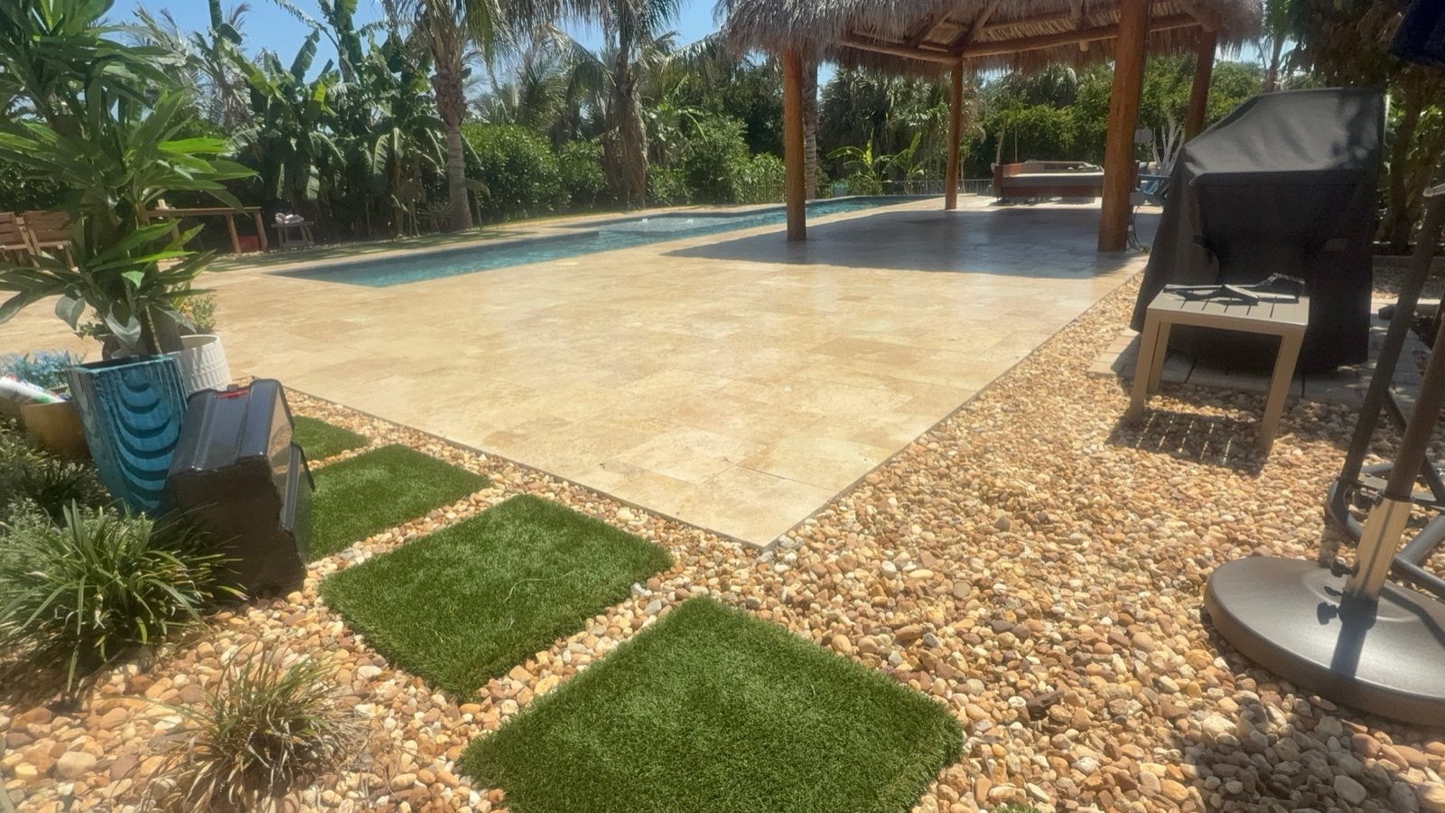 Completed paver and turf installation by Groundworks, Brevard County
