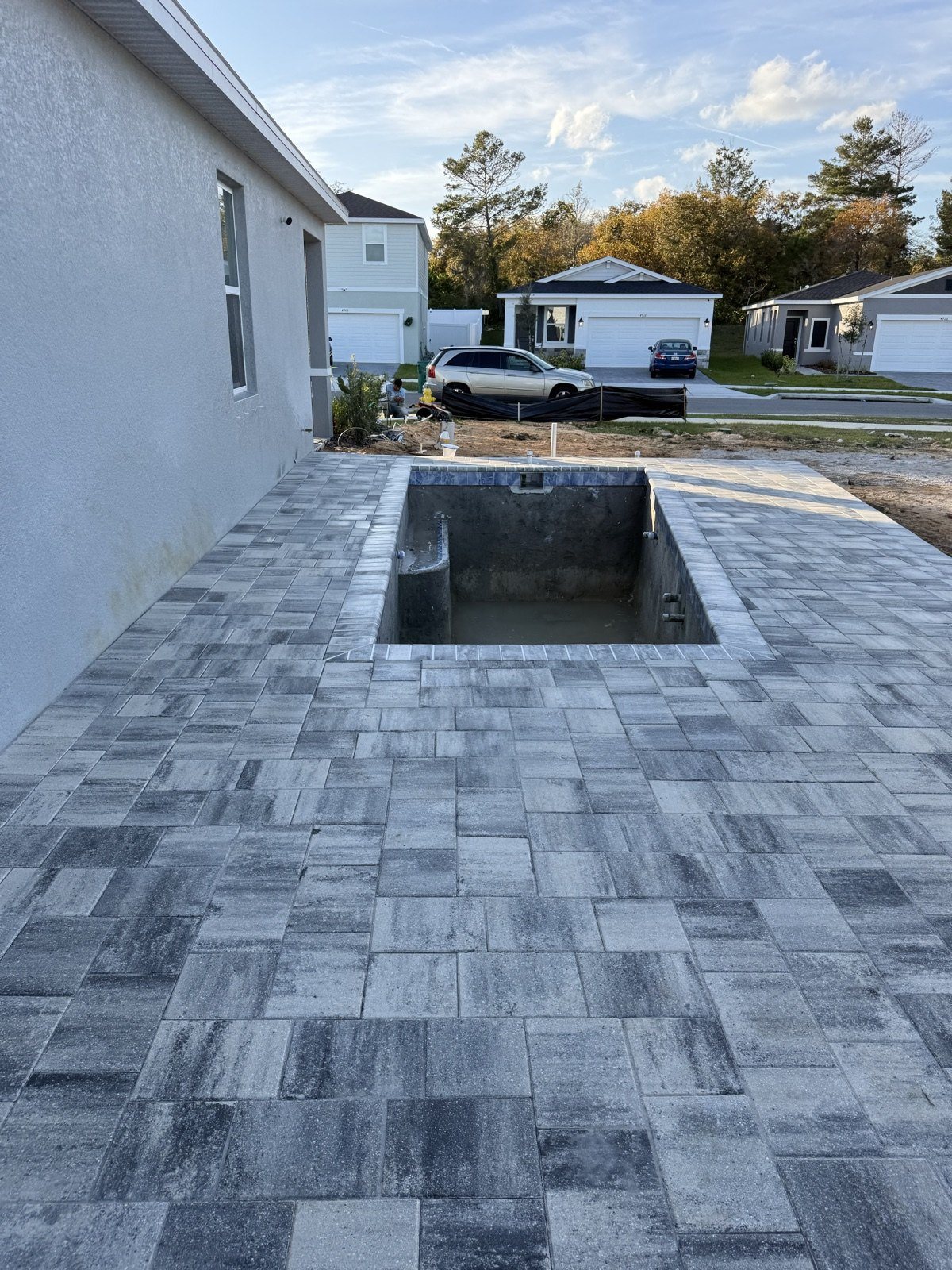 Completed paver and turf installation by Groundworks, Brevard County