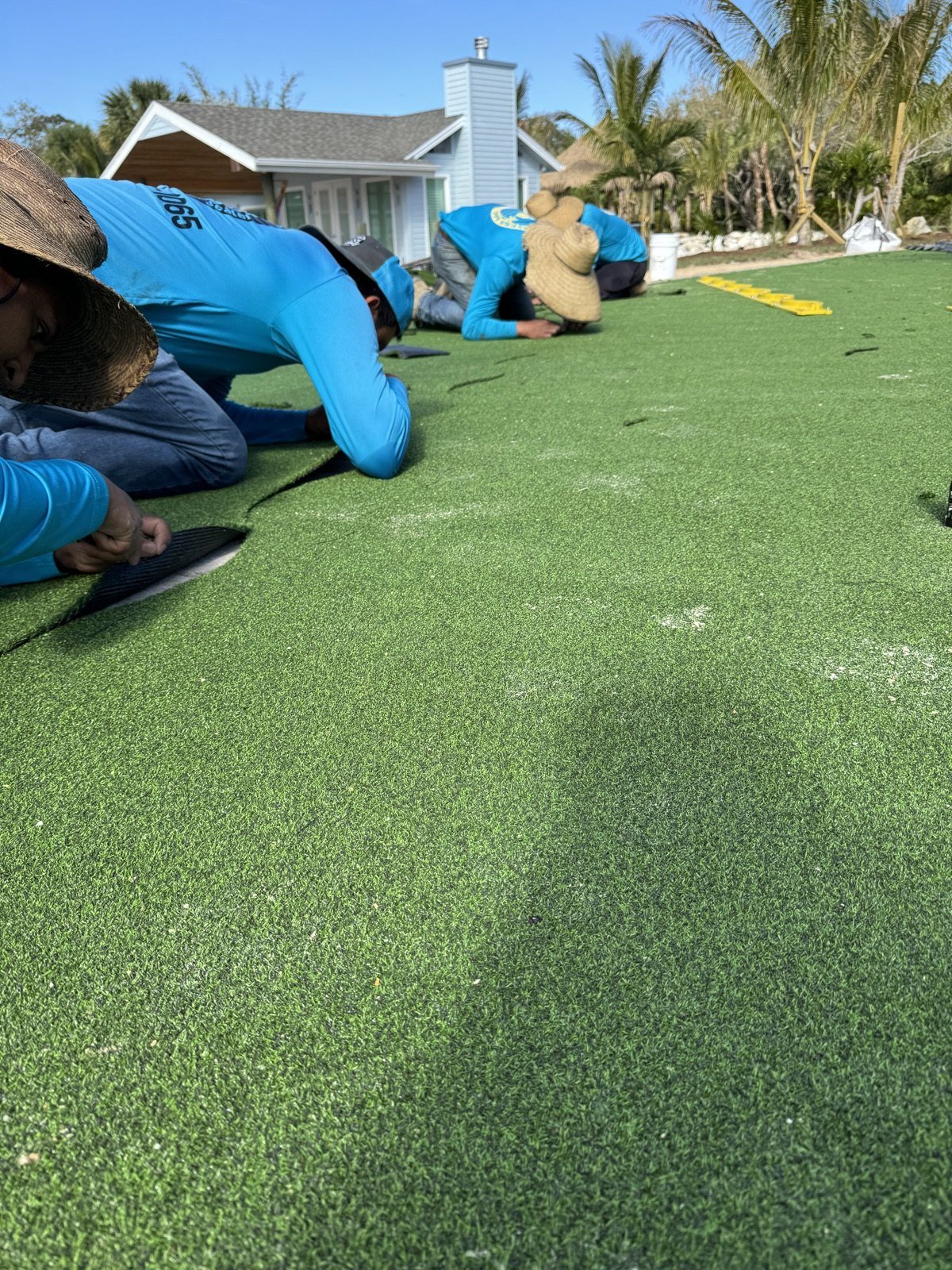 Completed paver and turf installation by Groundworks, Brevard County
