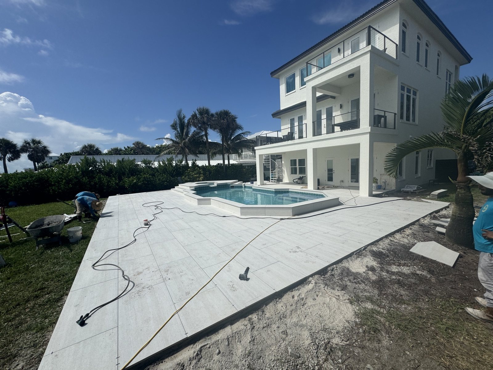 Completed paver and turf installation by Groundworks, Brevard County