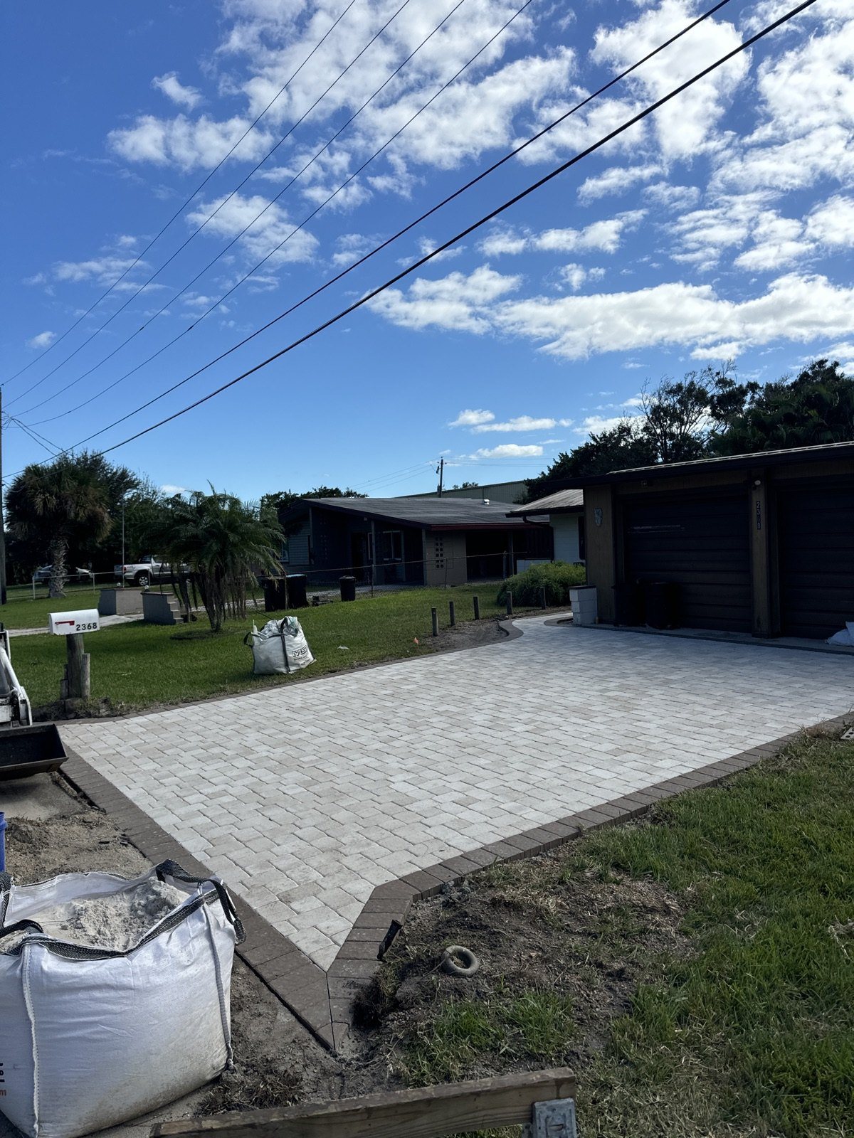 Completed paver and turf installation by Groundworks, Brevard County
