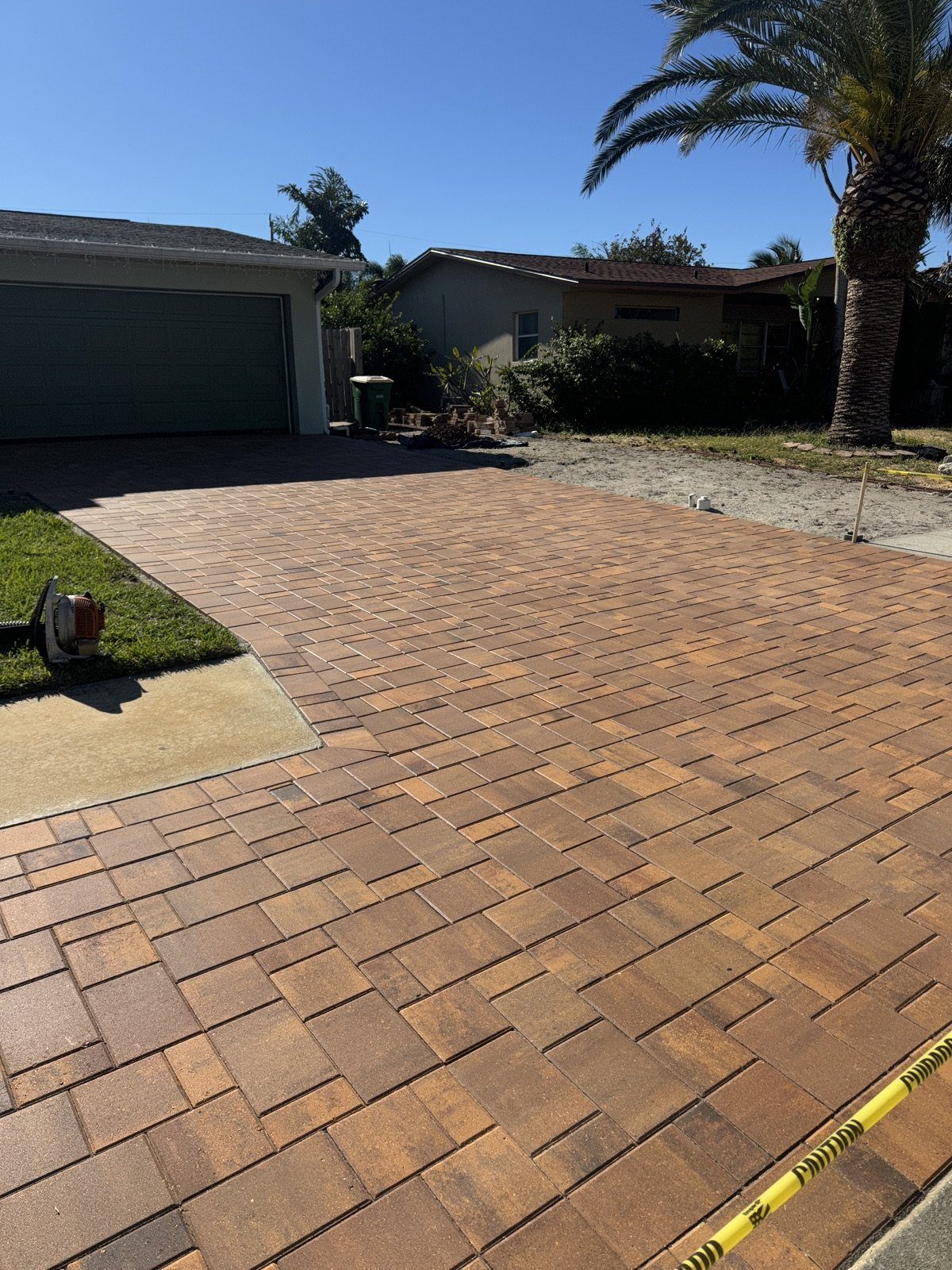Completed paver and turf installation by Groundworks, Brevard County