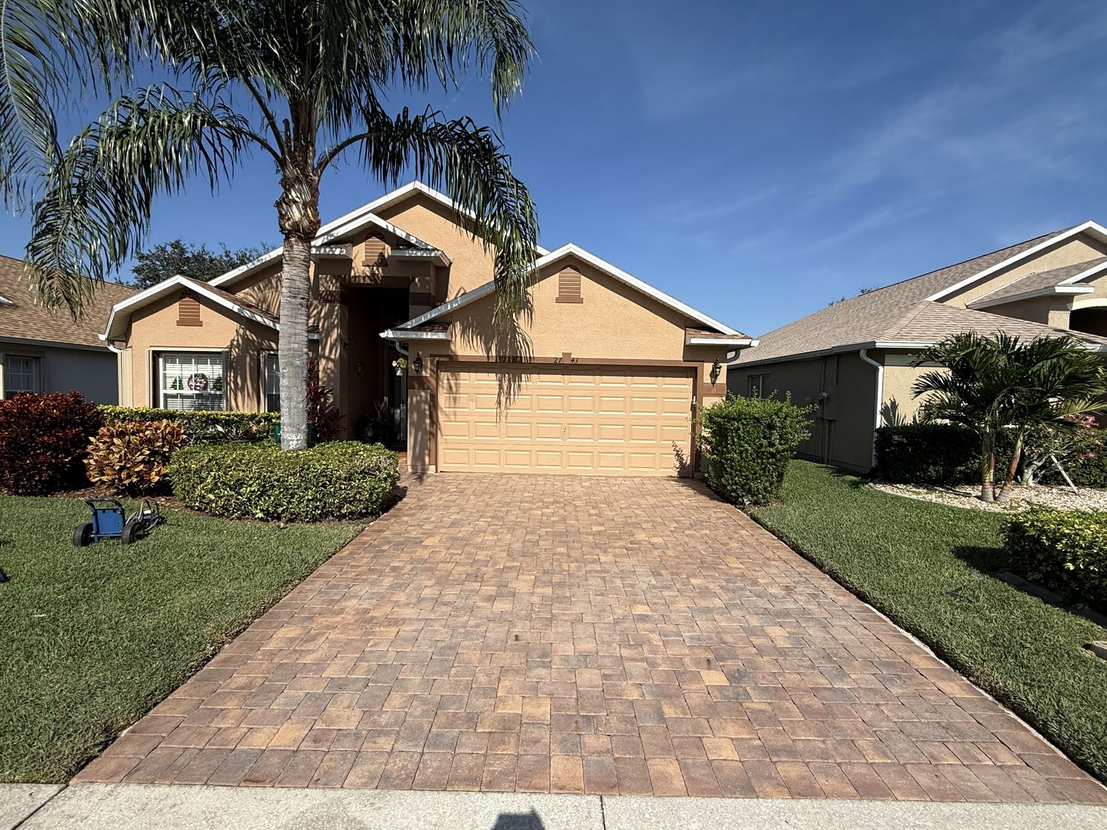 Paver surface cleaned and sealed by Groundworks, Brevard County