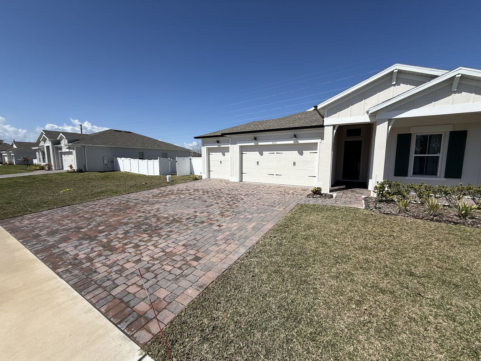 Paver surface cleaned and sealed by Groundworks, Brevard County