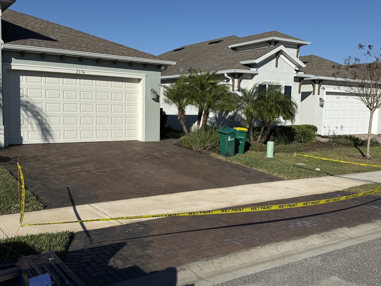 Paver surface cleaned and sealed by Groundworks, Brevard County