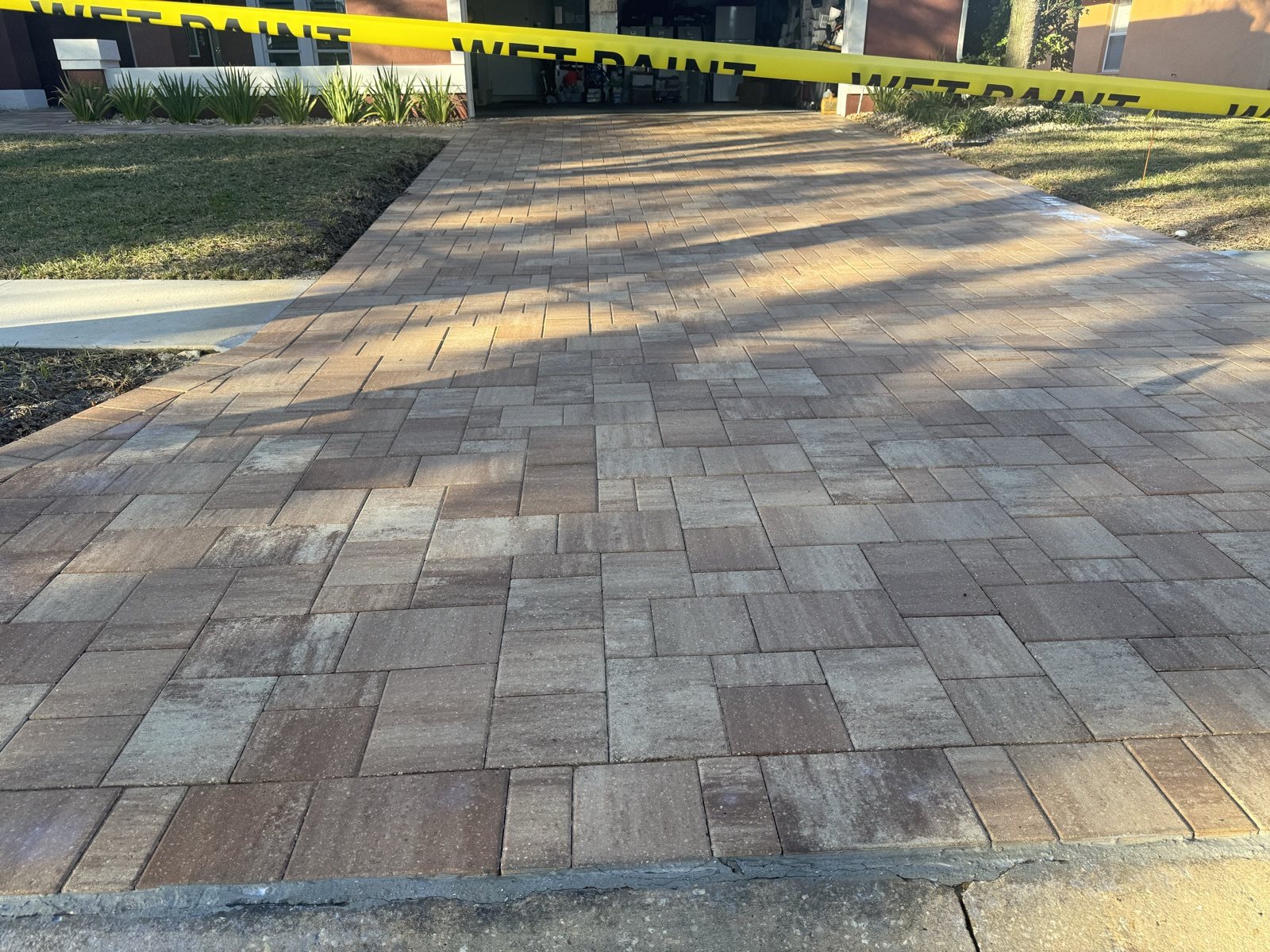 Paver surface cleaned and sealed by Groundworks, Brevard County