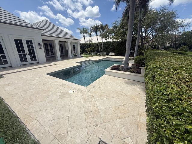 Completed paver and turf installation by Groundworks, Brevard County
