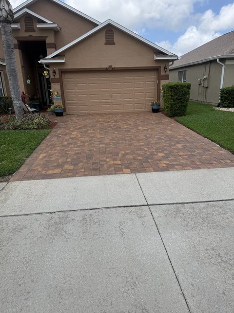 Completed paver and turf installation by Groundworks, Brevard County