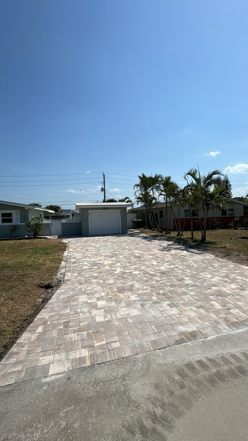 Completed paver and turf installation by Groundworks, Brevard County