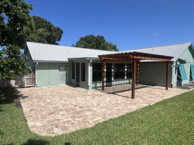 Completed paver and turf installation by Groundworks, Brevard County