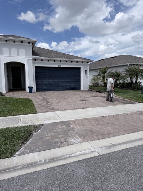 Completed paver and turf installation by Groundworks, Brevard County