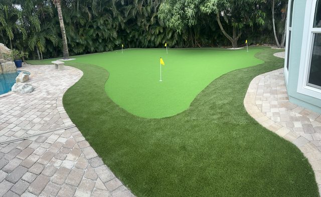 Completed paver and turf installation by Groundworks, Brevard County