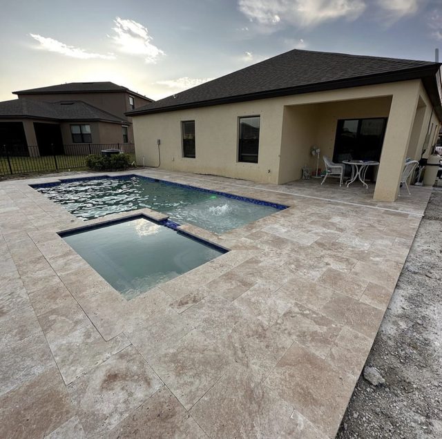 Completed paver and turf installation by Groundworks, Brevard County