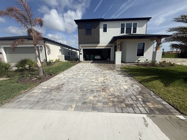 Paver surface cleaned and sealed by Groundworks, Brevard County