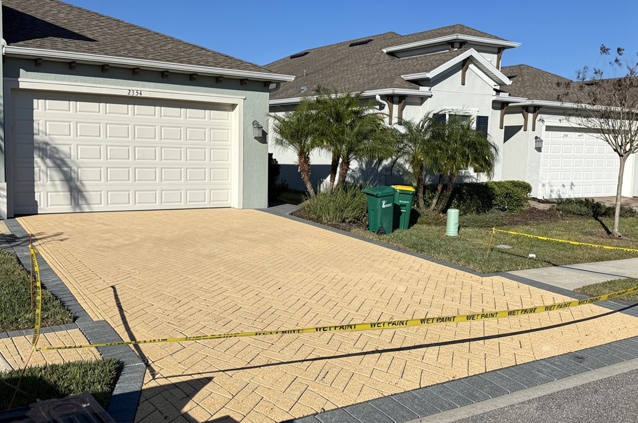 AI paver preview of the same driveway